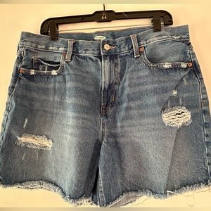 Old Navy Distressed Jean Shorts Size 14